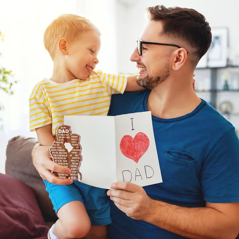 LuoHere Dad Gifts from Son -Dad Birthday Gift from Son -Dad Christmas Valentines Easter Gifts Idea Daddy New Dad To My Best Dad Ever Gifts Father's Day Desk Decor Acrylic Plaque Sign - Image 5